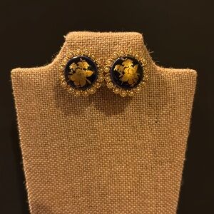 Vintage Limoges Clip On Earrings